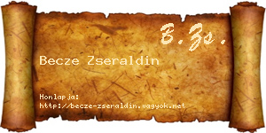 Becze Zseraldin névjegykártya